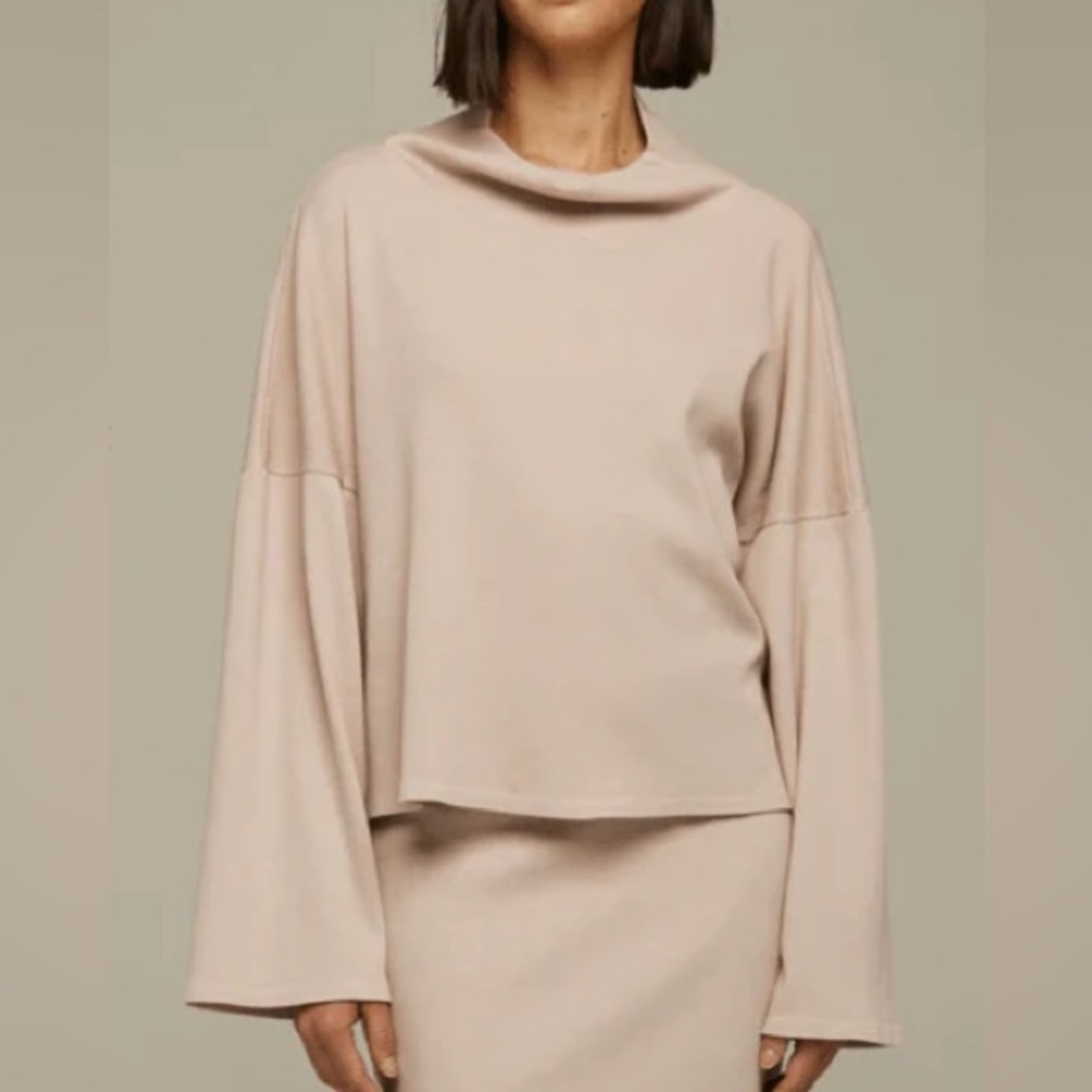 NWT LANSTON OVERSIZED TURTLENECK PULLOVER IN OAT SIZE SMALL WOMENS